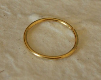 Gold Nose Ring - Gold Nose Hoop - Gold septum
