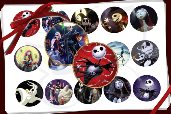 Nightmare Before Christmas 1 Inch Circles By Scarletribbonimages