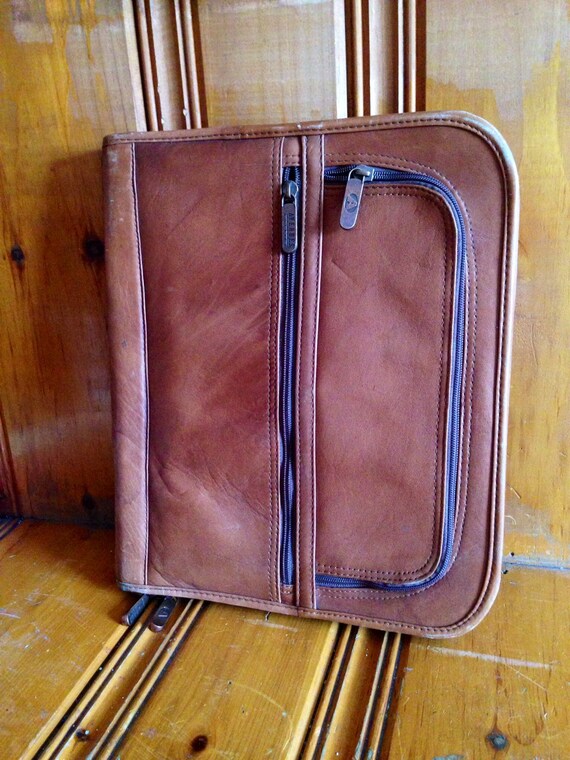 Vintage Brown Leather File Document Holder Vintage Leather