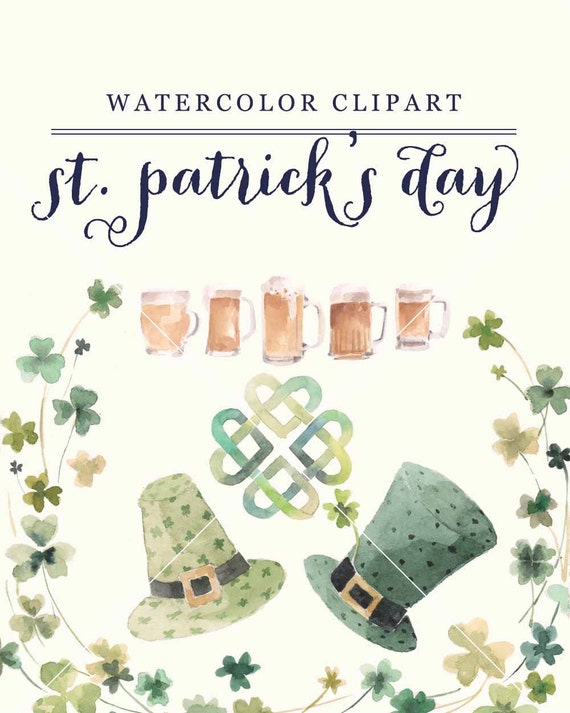 Download St. Patrick's Day watercolor clipart