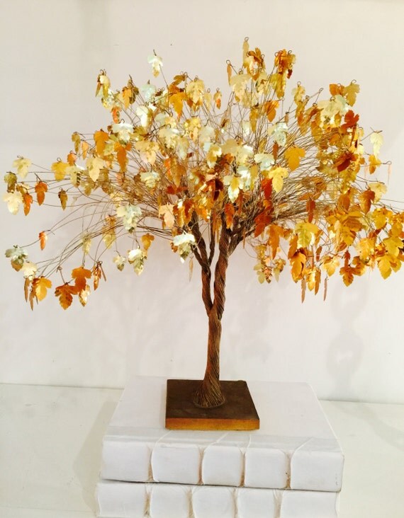 Vintage Gold Leaf Tree of Life Tree Statue Gold Tree