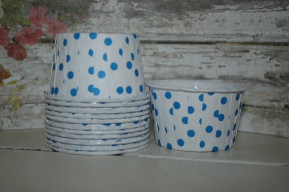 Blue Nut Cups, set of 12, baking cups, dessert cups, ice cream cups Il_570xn