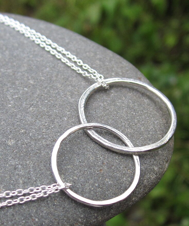 connection necklace sterling silver connected by AmyFriendJewelry