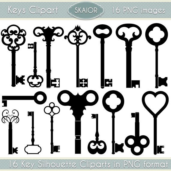 keys clipart key clip art silhouette clipart digital keys digital key design