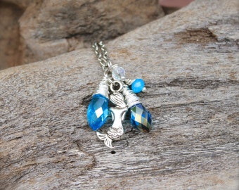Blue Mermaid Necklace - Mermaid Jewelry from Hawaii - Beach Boho Jewelry - Ocean Inspired Bohemian Necklace - Hawaiian Jewelry from Oahu