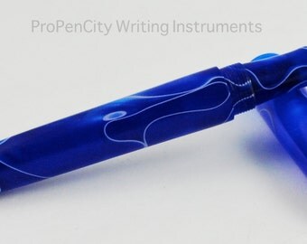 Deep Blue Custom Fountain Pen with Bock #6 Fine Nib