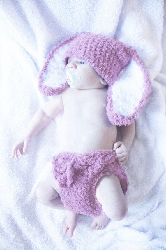 beanie pom fluffy pom SALE Bunny Bunny Pom to 24m Diaper Cover Baby Pom Hat Set, Toddler 12