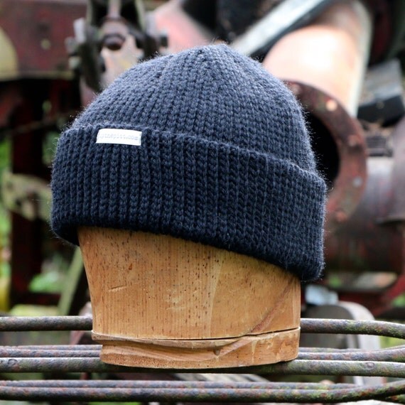 Black wool watch cap beanies for guys Canadian toque