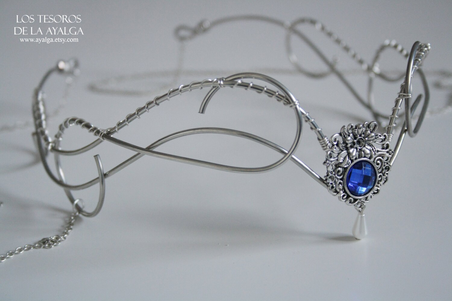 tiara elfica tocado novia boda medieval