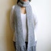 CUSTOM ORDER for boriquak -Extra Long chunky luxurious scarf grey wool fringes man woman wrap