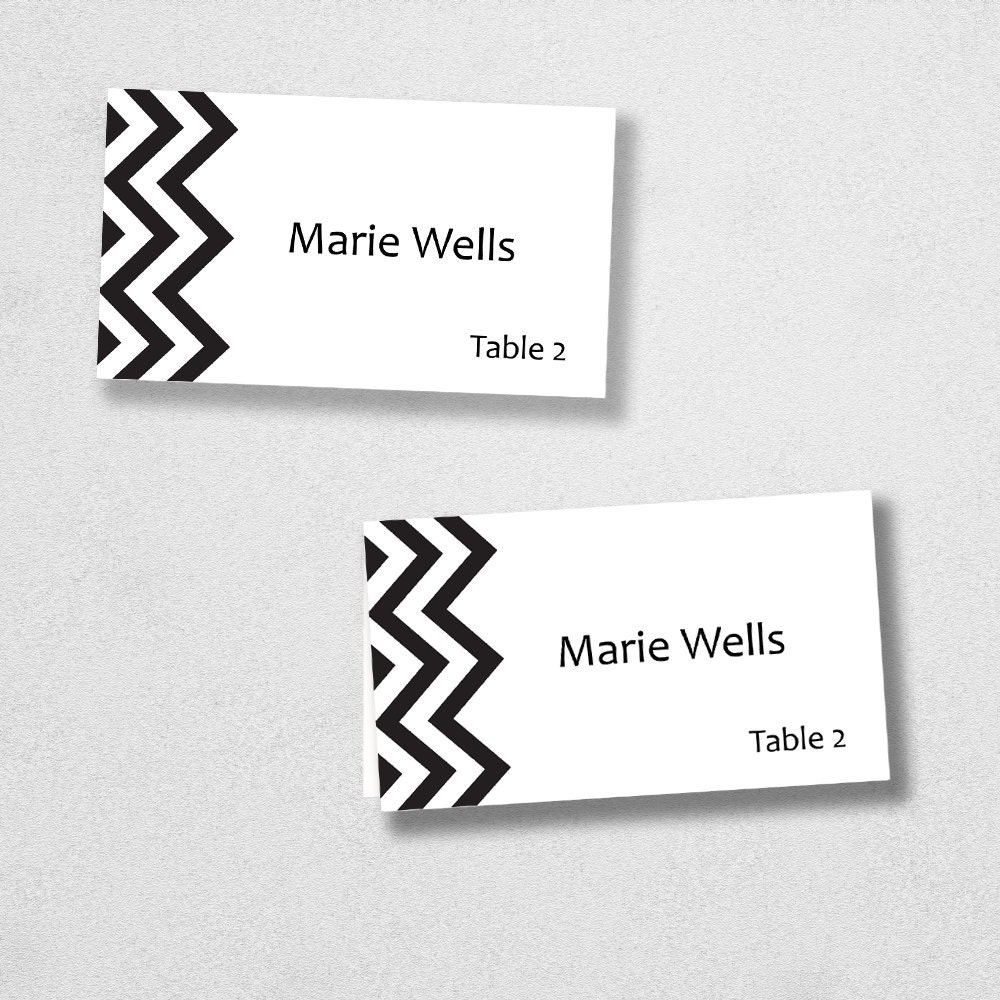 Avery Place Card Template INSTANT DOWNLOAD Escort Card