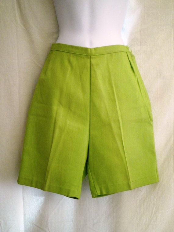 Items similar to Vintage 1960's Chartreuse Shorts Bermuda Shorts NOS ...
