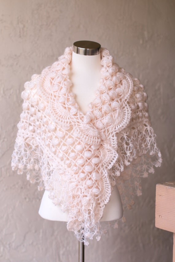 blush bridal shawl