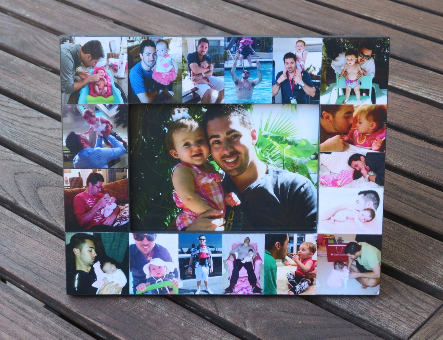 Baby Photo Collage Frame Baby's First Year Picture Frame