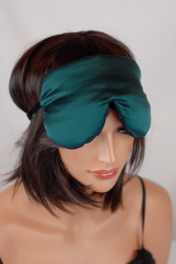 CLOSEOUT SALE Eye Mask Sleep Mask Emerald Green by AdorabellaBaby