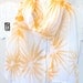 Hand Painted Silk Scarf, Pastel Orange Spring Scarf, Mandarine Orange Hanabi Flowers Scarf, Spring Fashion. Silk Chiffon Scarf. 7x50 inches.
