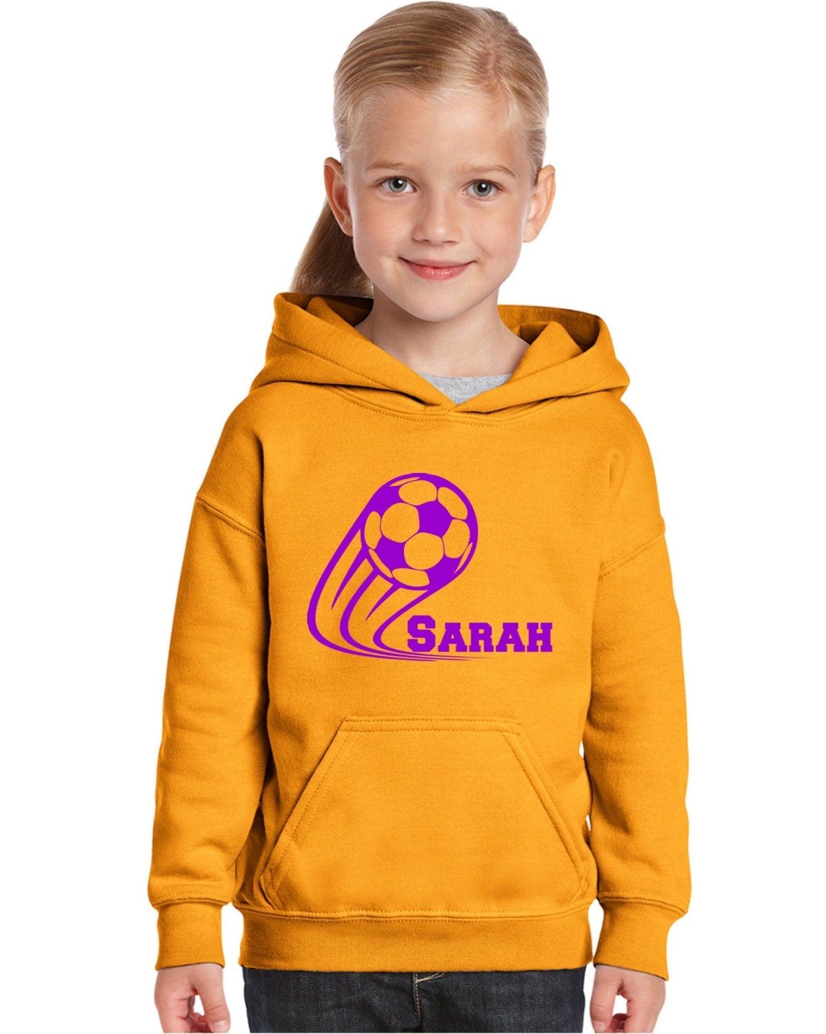 Soccer Youth Hoodie with Personalized Name Nickname or Number