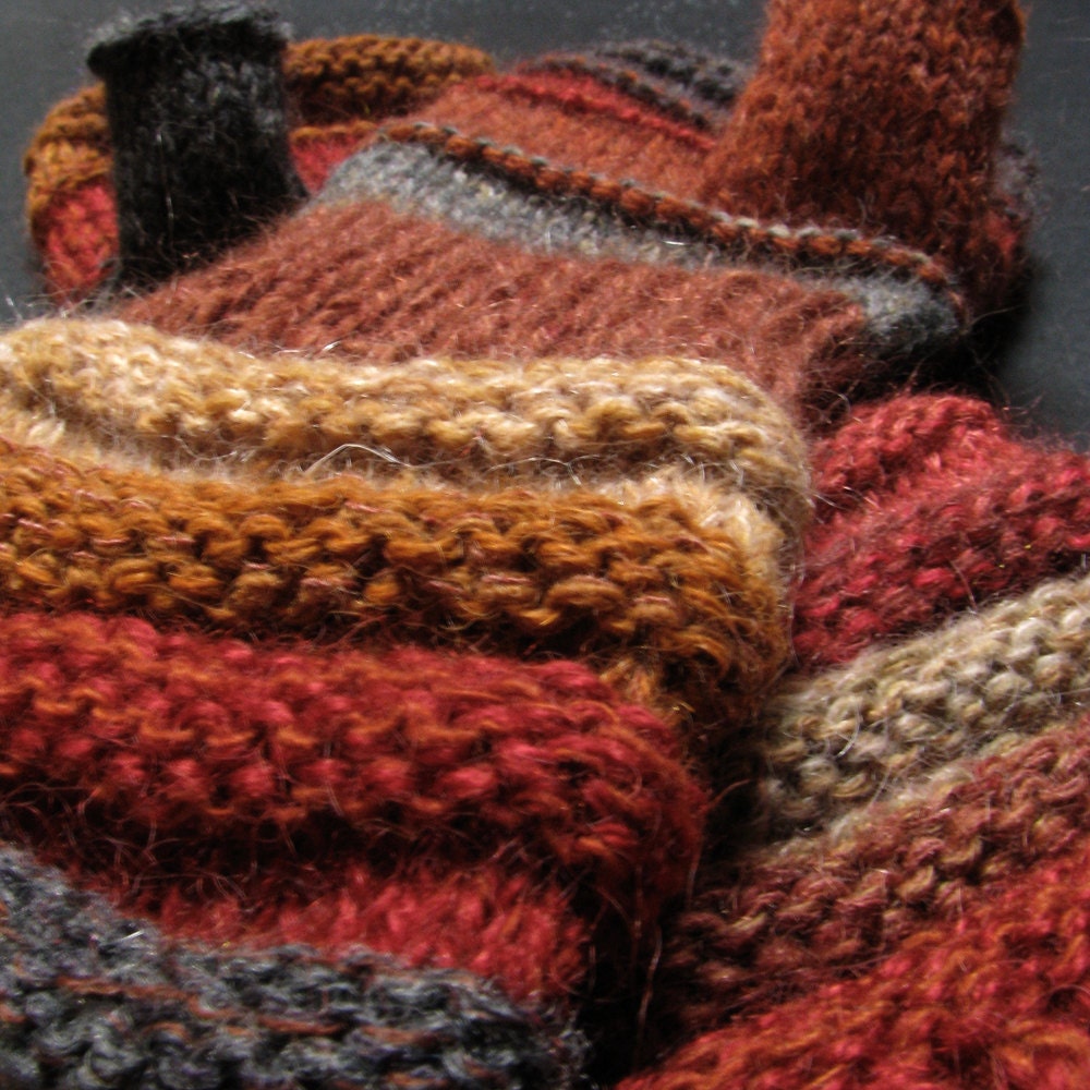 Best Day Gifts Brown Knit Fingerless Gloves as spring plowed