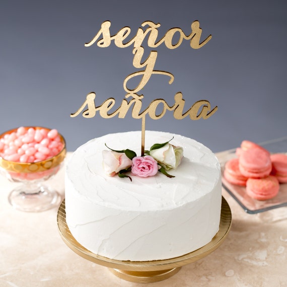  Wedding  Cake  Topper Senor y Senora Spanish  Boda