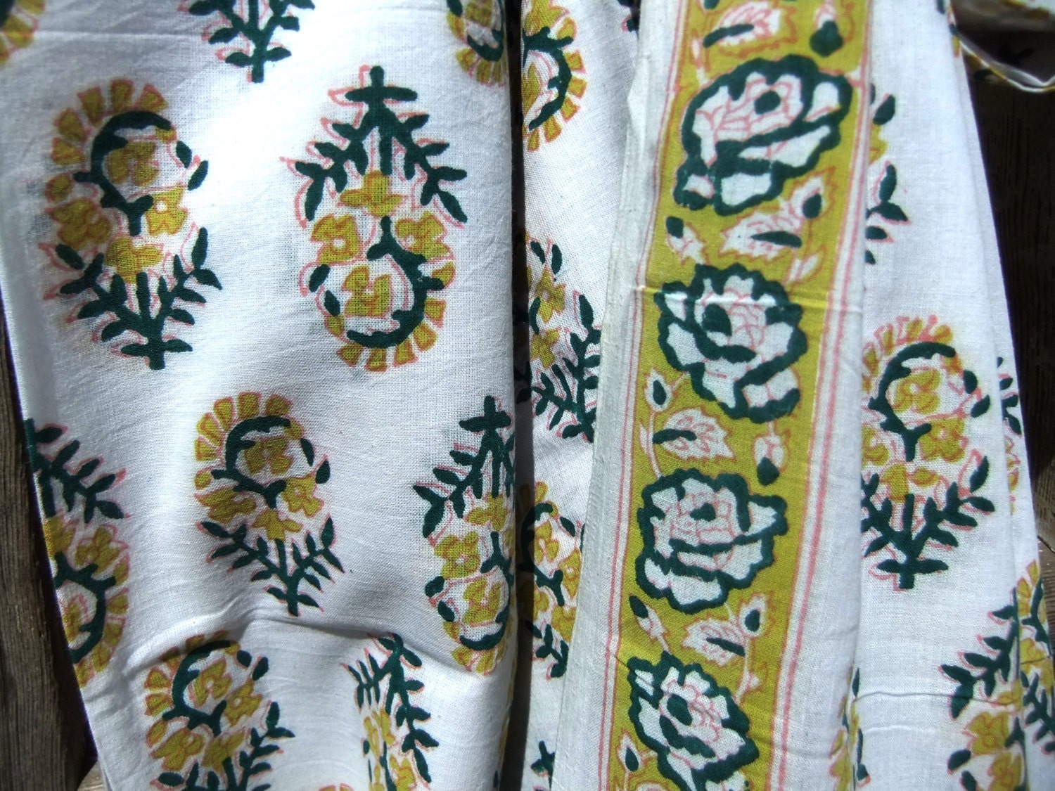Indian Block Print Cotton by SHOPONENINE on Etsy