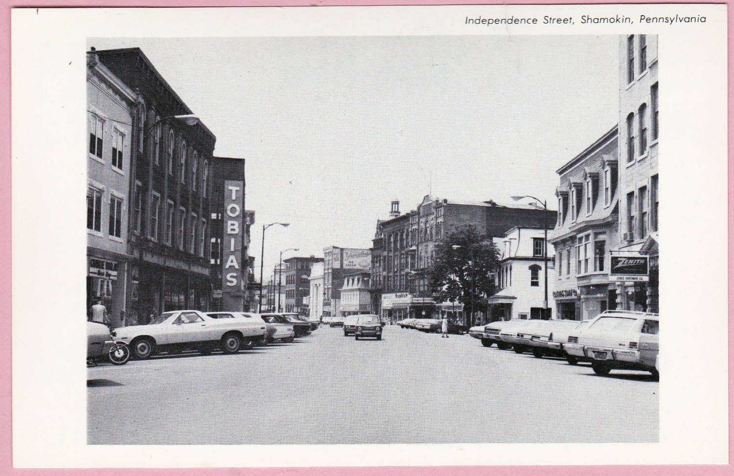 Ca. 1960's Independence Street Shamokin PA by PecanHillPostcards
