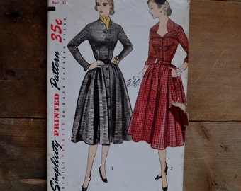 vintage 50's dress pattern, Simplicity 3693