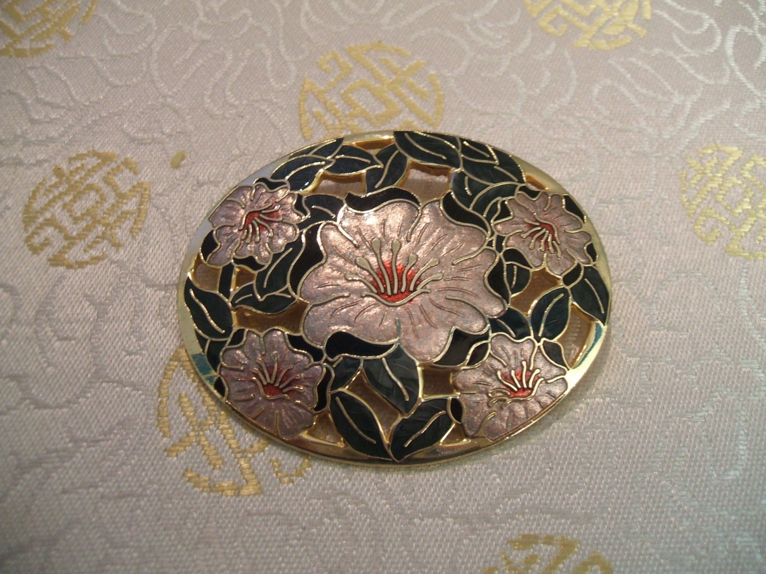 Vintage Cloisonne Enamel Brooch by Fish by BlitheSpiritVintage
