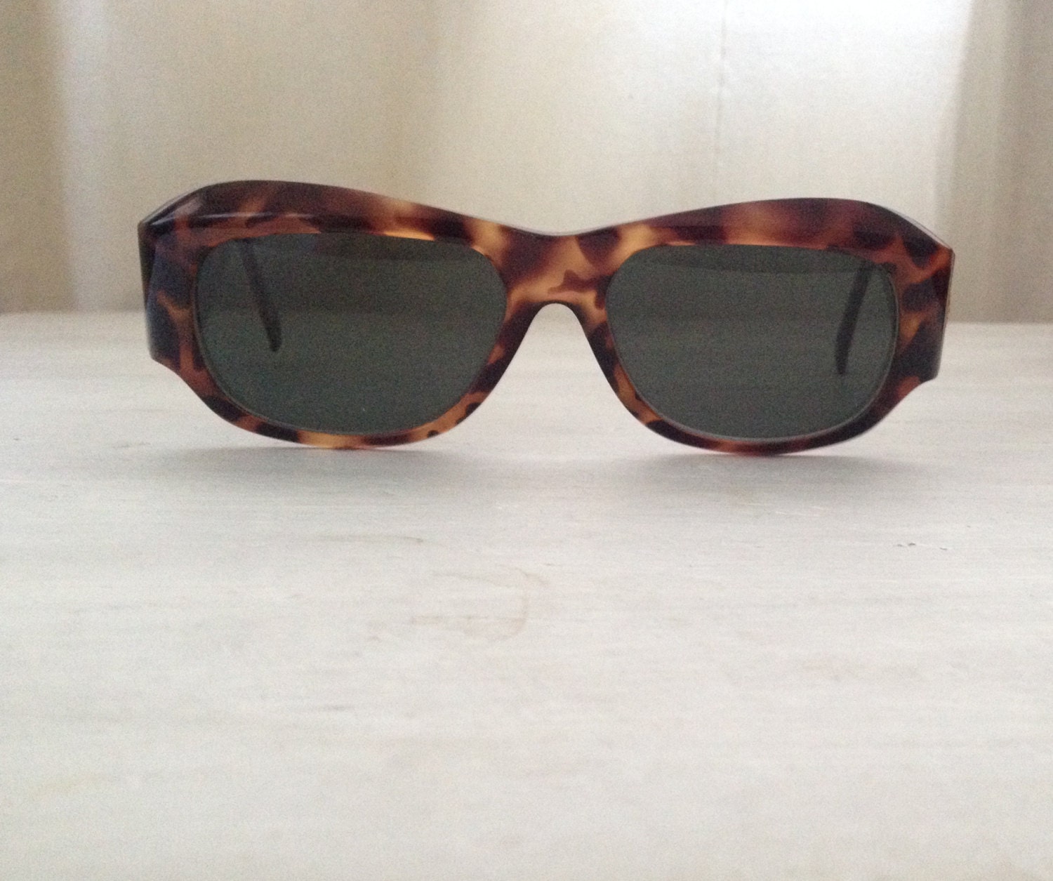 Vintage Gianni Versace Tortoise Square Sun glasses / eyewear L – Haute ...