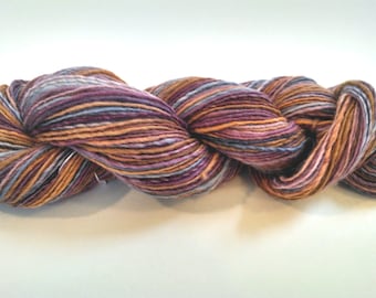 DK Weight Polwarth Single Yarn Handspun Handdyed Fiber for Knitting Crochet Weaving