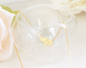 Baby Elephant Necklace, sterling silver elephant, Personalized Elephant Necklace,Dainty Necklace, Christmas Necklace