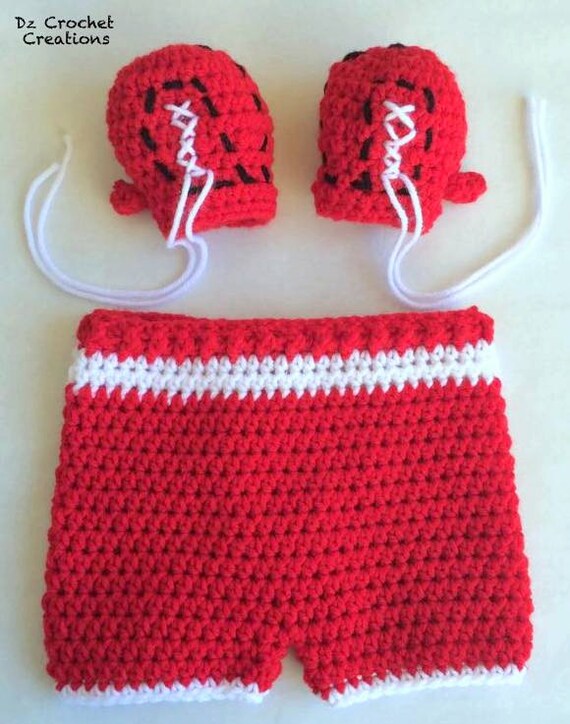 Crochet Boxing Gloves Boxing Shorts Boxing set Boxer Baby boxer
