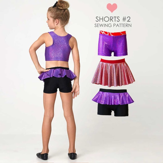 Dance shorts pattern girls leotard pattern pdf gymnastics