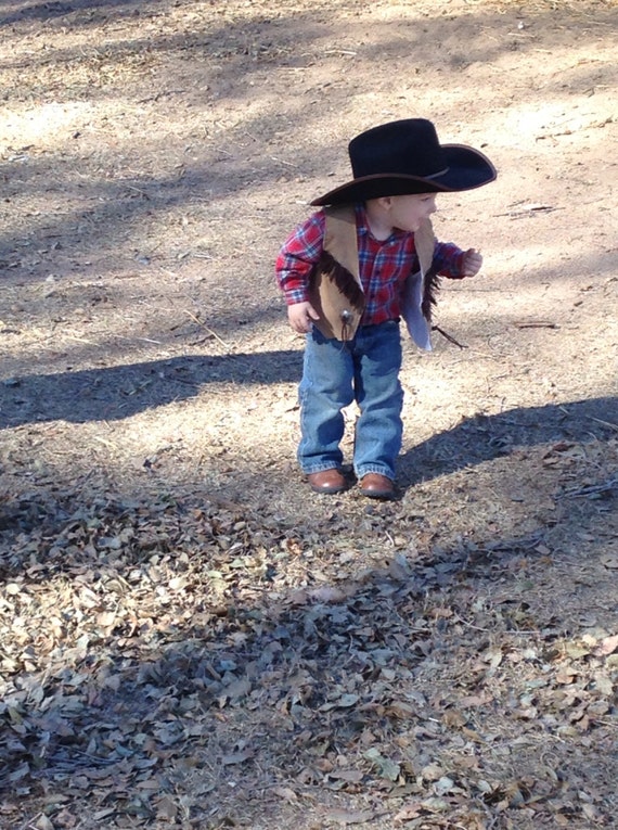 infant baby toddler western vest/ cowboy cowgirl vest