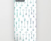 Blue Teal Arrow Phone Skins - iPhone and iPod Skins - Hand Drawn Teal Arrows - Made to Order