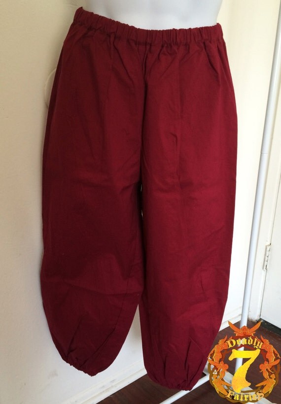 Burgundy Peasant Pants