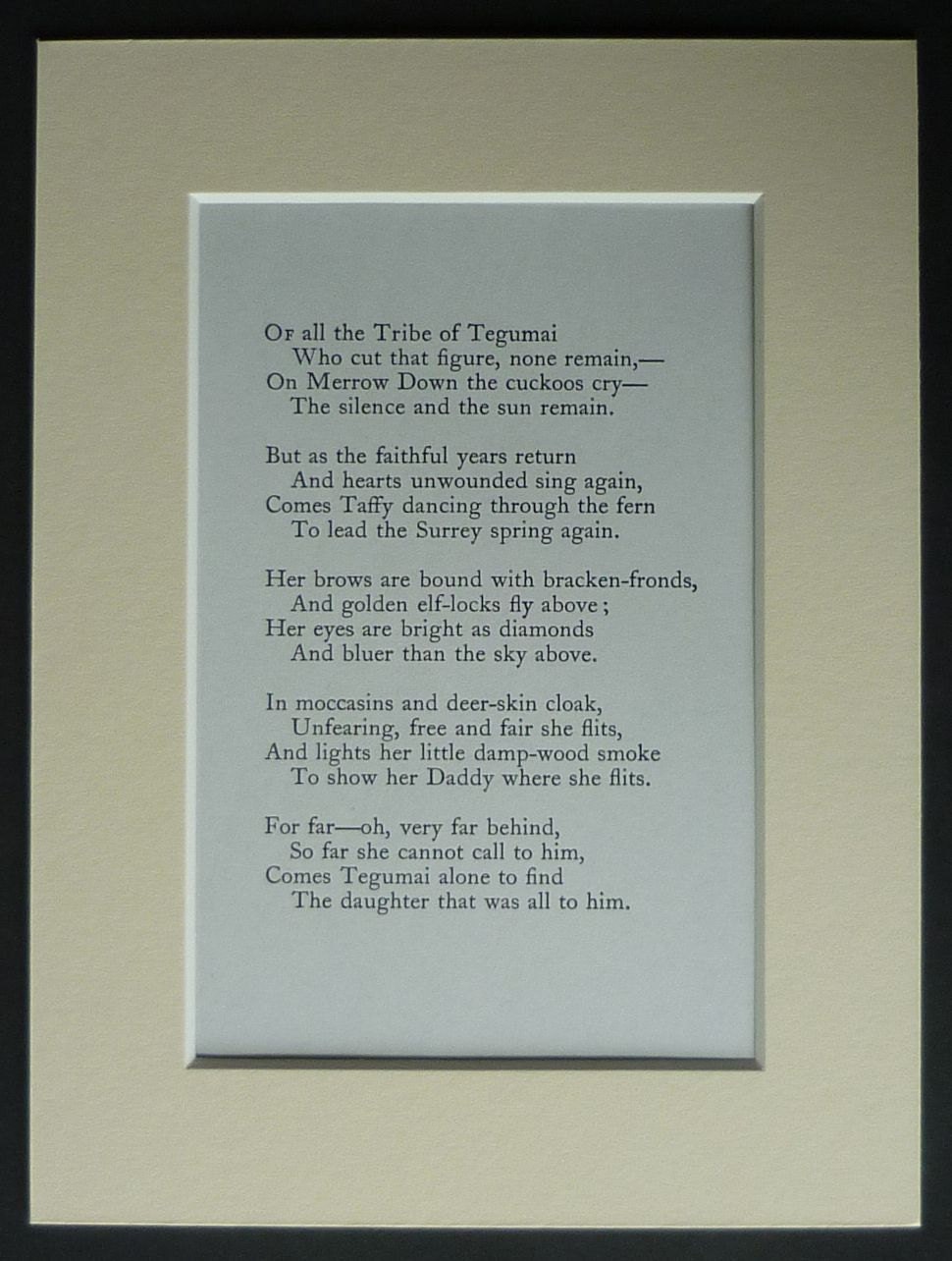 Rudyard Kipling Poetry Print from His Just So Stories for