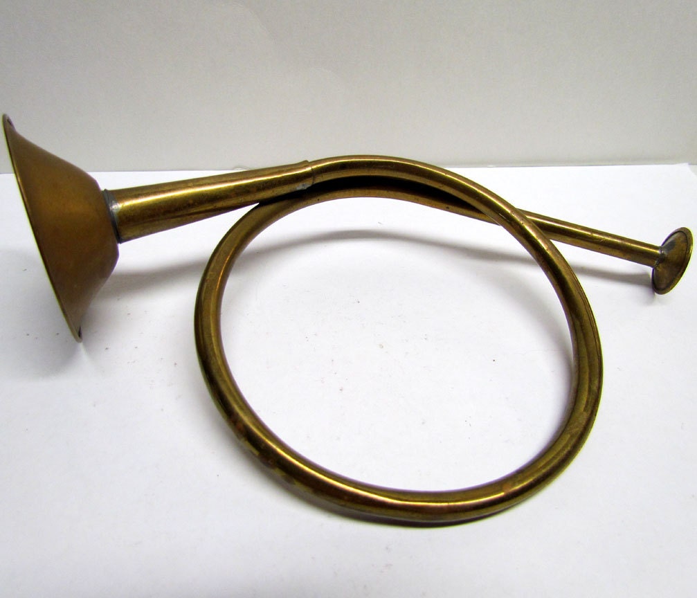 Vintage Brass Horn / Instrument Home Decor by ROBOTSHOPandMORE