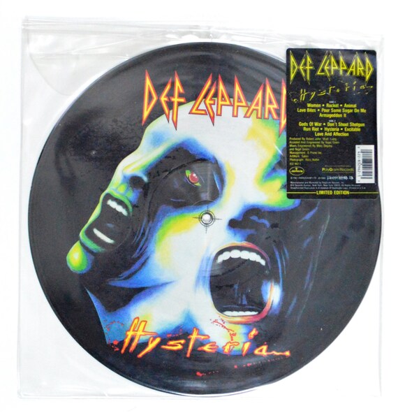 Vintage 80s Def Leppard Hysteria Picture Disc Album Record Vinyl LP eBay
