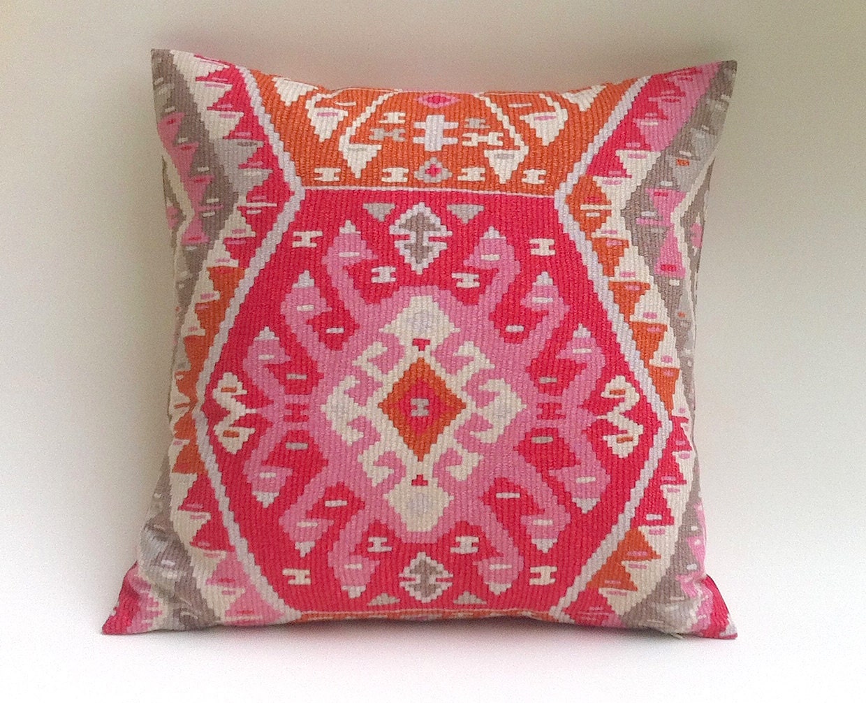 One PRINTED Canyon Sunset Pink Decorative Zipper Pillow Cover