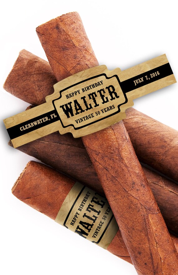 custom cigar bands birthday cigar labels 50th by icustomlabel