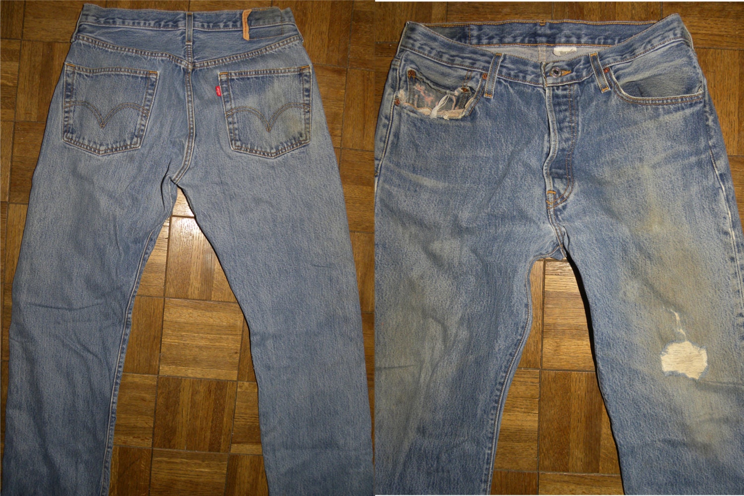 Levi's 501 Jeans / Destroyed / Distressed / Levis