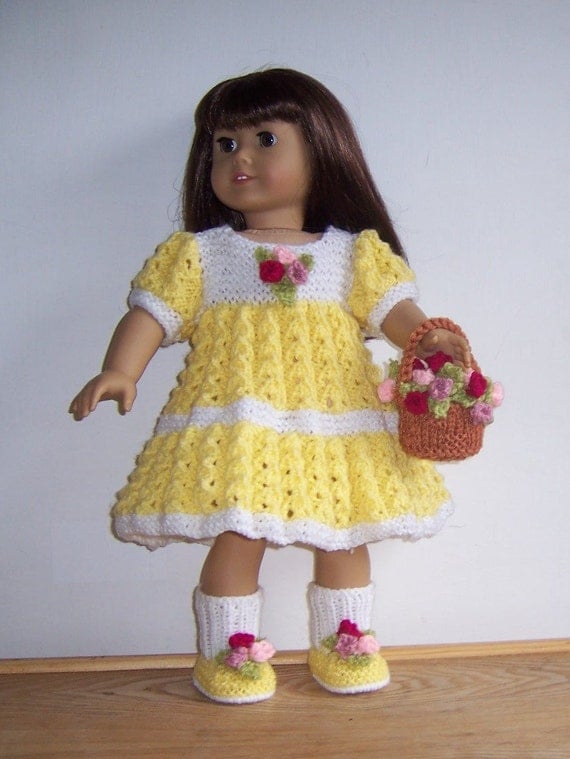 Dolls clothes PDF knitting pattern for 18