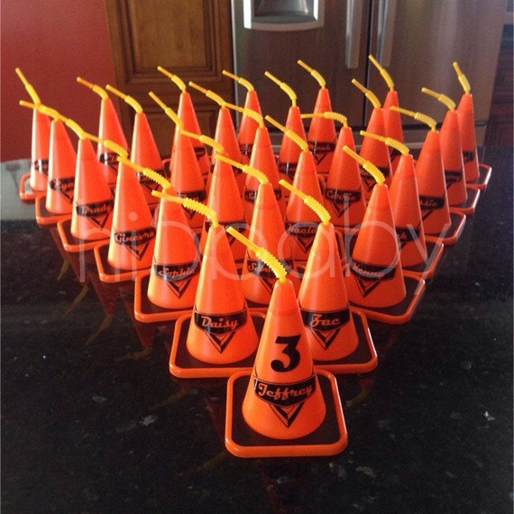 Cars/Construction Cone Cups/ cars favors/ cozy cone cups/ cone