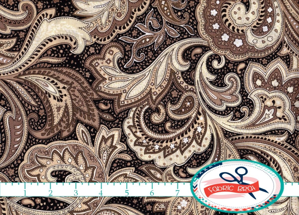 PERUGINA PAISLEY Fabric by the Yard Fat Quarter by FabricBrat