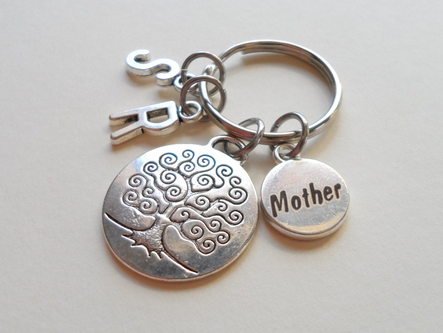 Family Tree Keychain & Initial Keychain Mother's Day Gift