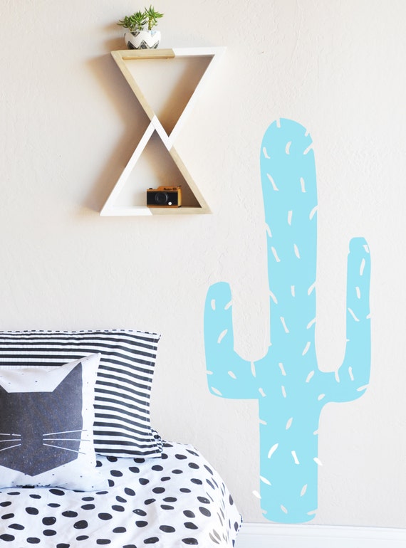 Items similar to Large Sketched Cactus WALL DECAL on Etsy