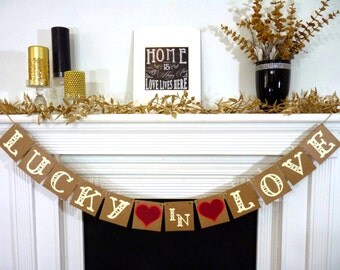Valentine's Decoration Banner / Lucky in Love / Valentine Banner / Valentine's Decorations / My Love Sign / Be Mine Garland / Love Garland