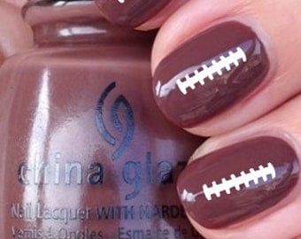 Football Ties Vinyl Nail Decals Stickers