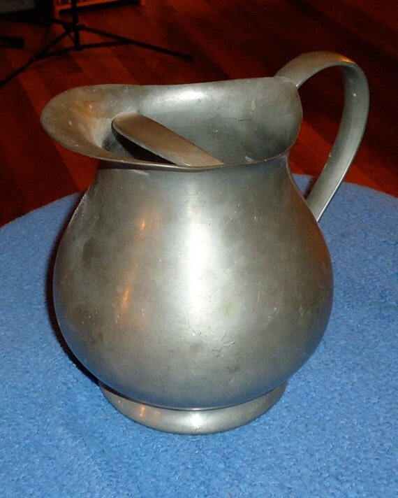 Vintage 1930s Royal Holland Pewter Water Pitcher