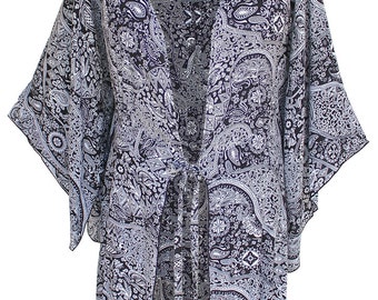Women's Plus Size Tunic Cardigan Clothing, Kimono Sleeve Style, One Plus Size (1X-3X), Kimono Fit for Full Figure Women